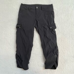 Eddie Bauer Women's Black Capris Hiking Outdoor Travex Cargo First Ascent Size 4